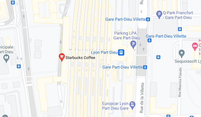 Google Map Starbuck convoi
