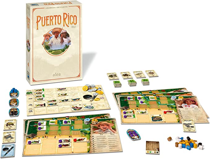 Contenu de la Boîte de Puerto Rico - un des meilleurs jeux de société