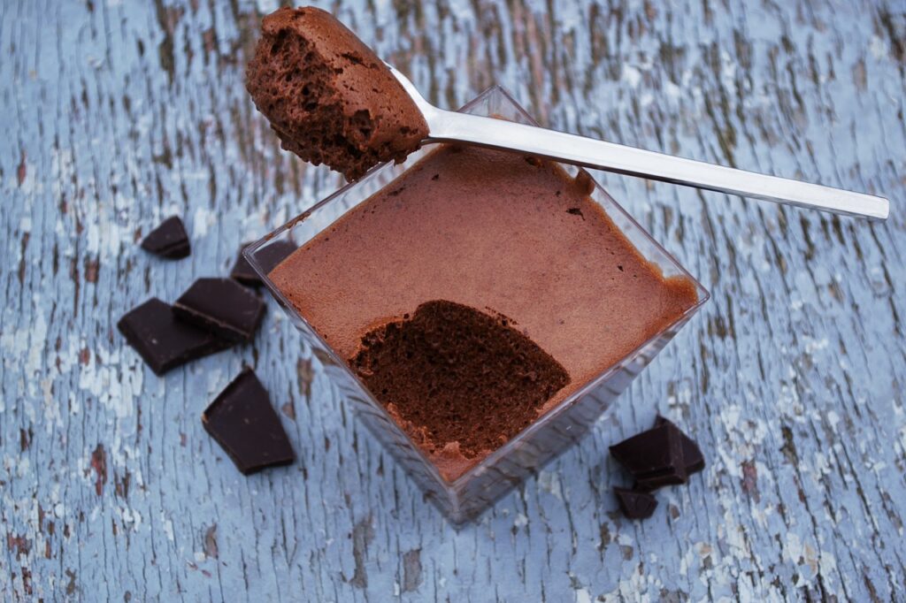 Recette colo vegan : Mousse au chocolat - Image Libre de droit