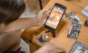 Jeu sur un téléphone portable