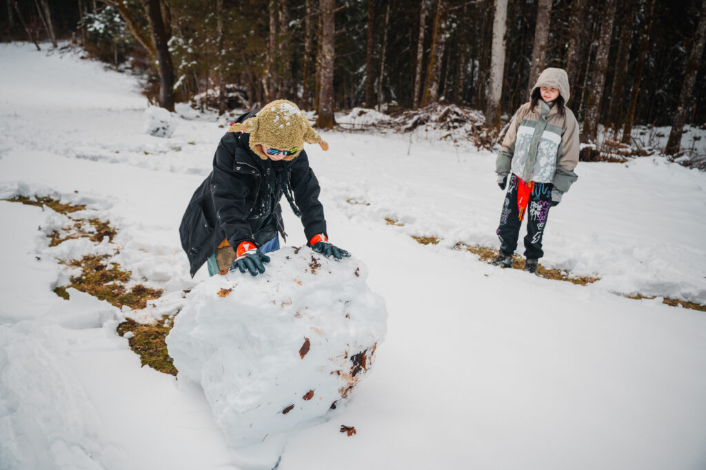 Neige sur une colo d'hiver